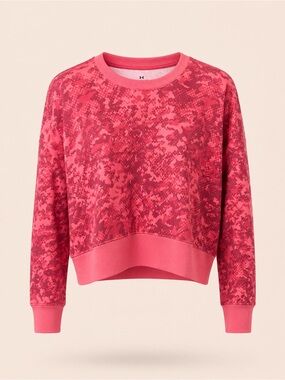 Under Armour Cropped Sweatshirt Rival Fleece Crew Loose Fit Athleisure Women S
